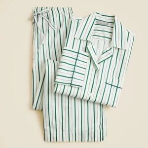 Striped Green and White Pajamas, J Crew